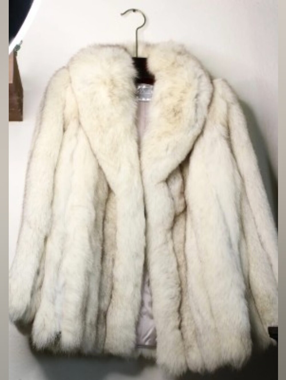 Saga Furs Ivory Plush Fur Jacket